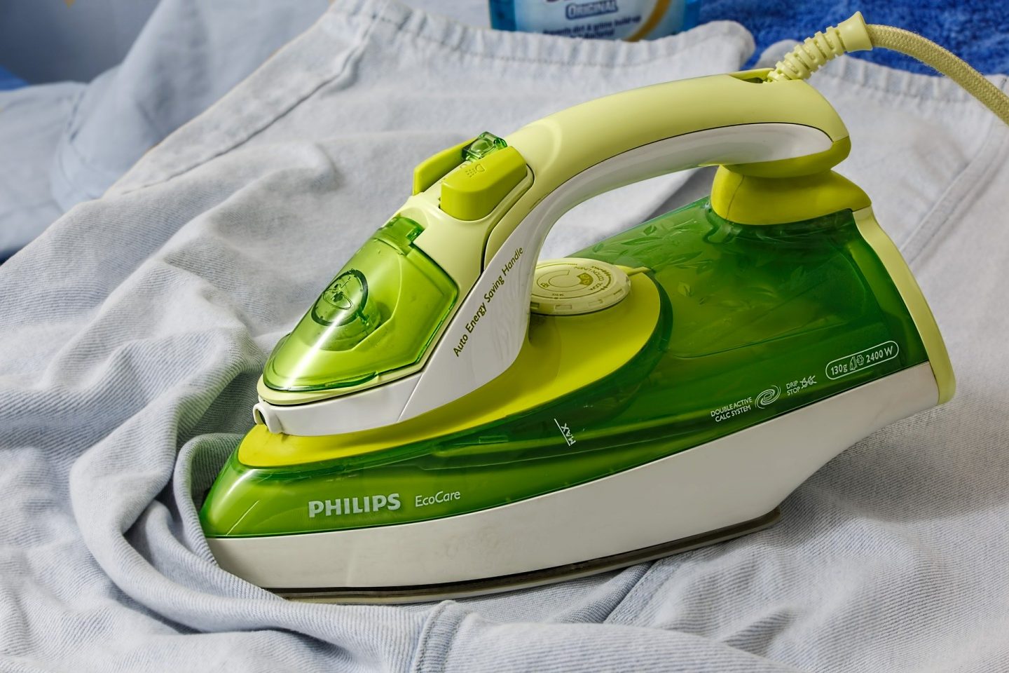 a green iron on a shirt