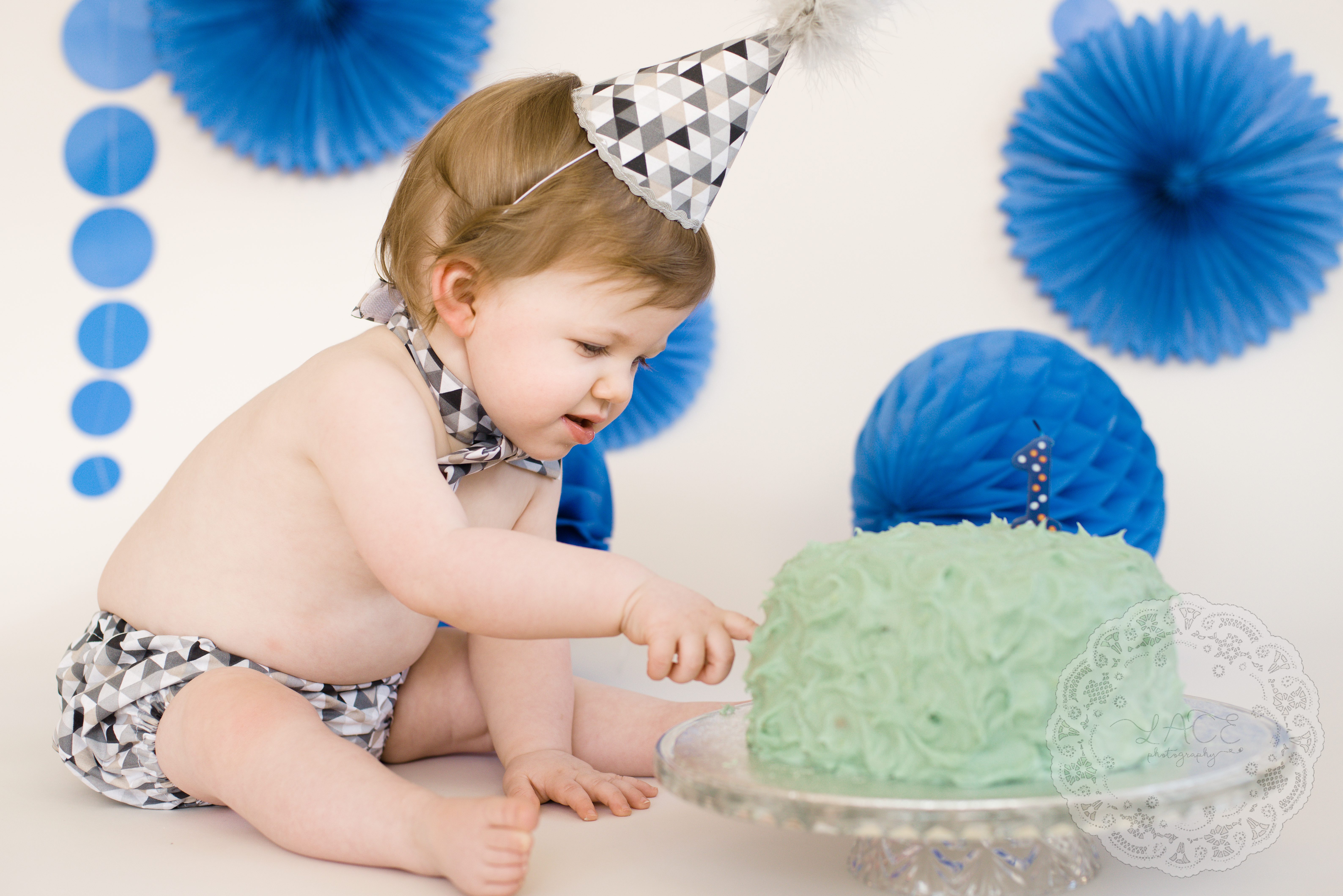 1st Birthday Cake Smash | Toddler Touching The Cake https://oddhogg.com