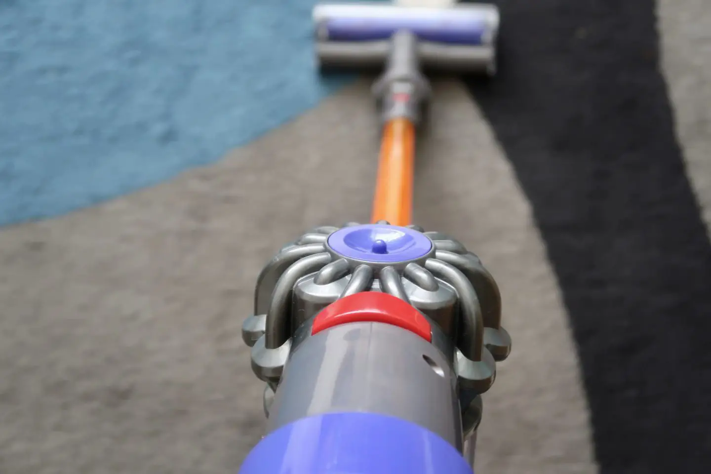 A top down view of a child's vacuum cleaner