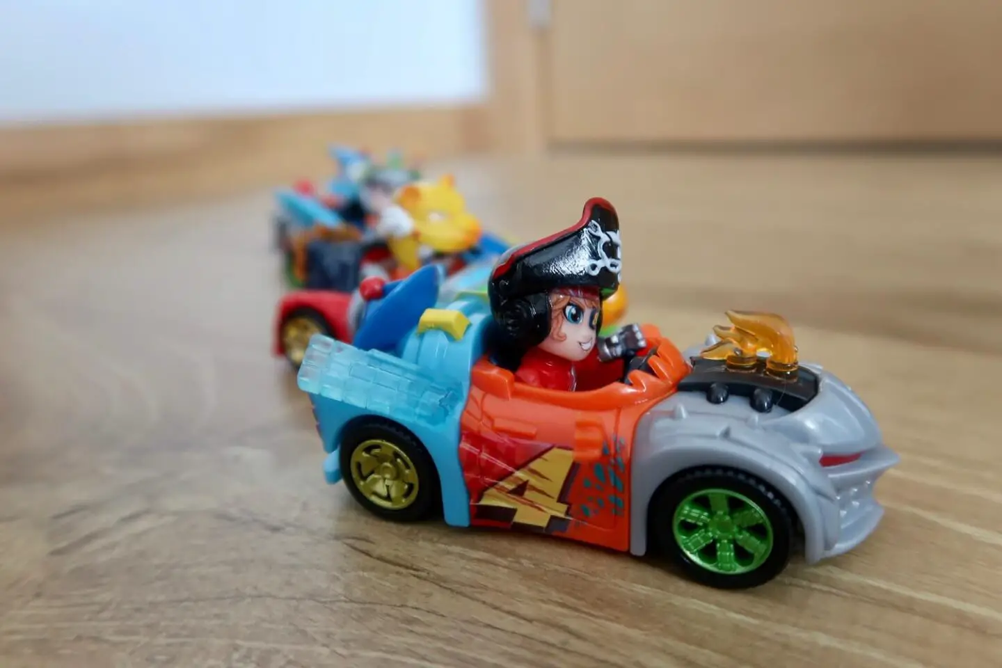 A mix and match racing car and driver